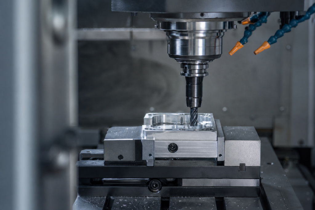 Centro di lavoro CNC per fresatura nell’officina TI-ERRE